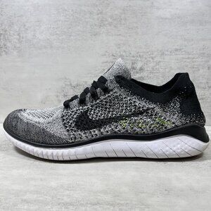 Nike Free RN Flyknit 2018 Running Shoes - Men's Size 12 - Oreo Black White